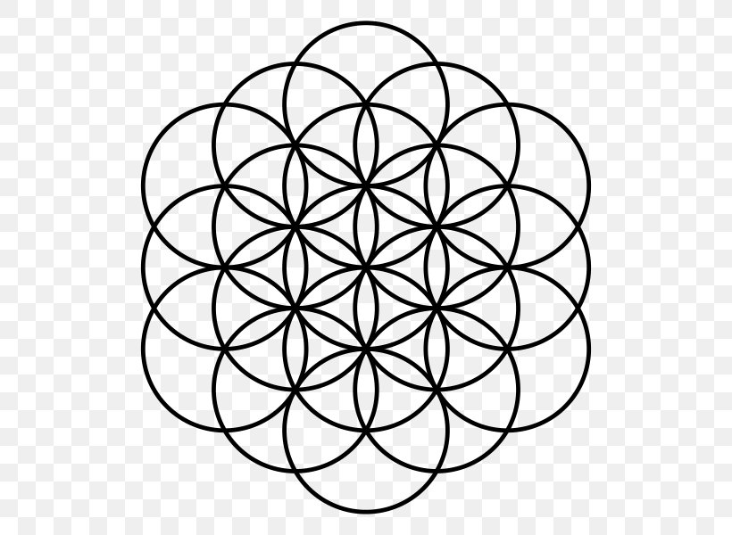 Overlapping Circles Grid Coldplay A Head Full Of Dreams Metatron's Cube Tree Of Life, PNG, 600x600px, Overlapping Circles Grid, Area, Art, Black And White, Coldplay Download Free