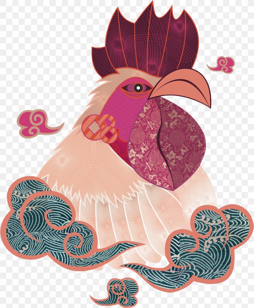 Chinese New Year Chinese Zodiac, PNG, 1039x1260px, Chinese New Year, Art, Bird, Chicken, Chinese Zodiac Download Free