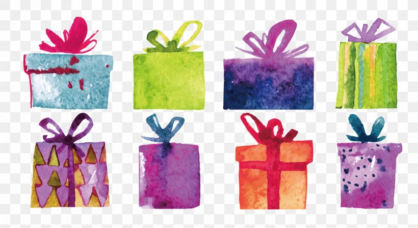 Watercolor Painting Gift Decorative Box Drawing, PNG, 1221x666px, Watercolor Painting, Box, Cartoon, Christmas, Decorative Box Download Free