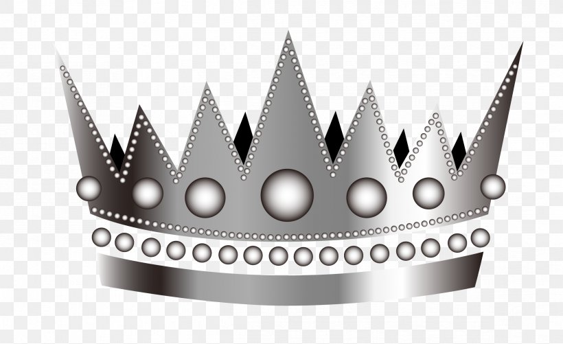 Vector Cartoon Silver Crown, PNG, 2334x1428px, Crown, Black And White, Brand, Cartoon, Designer Download Free