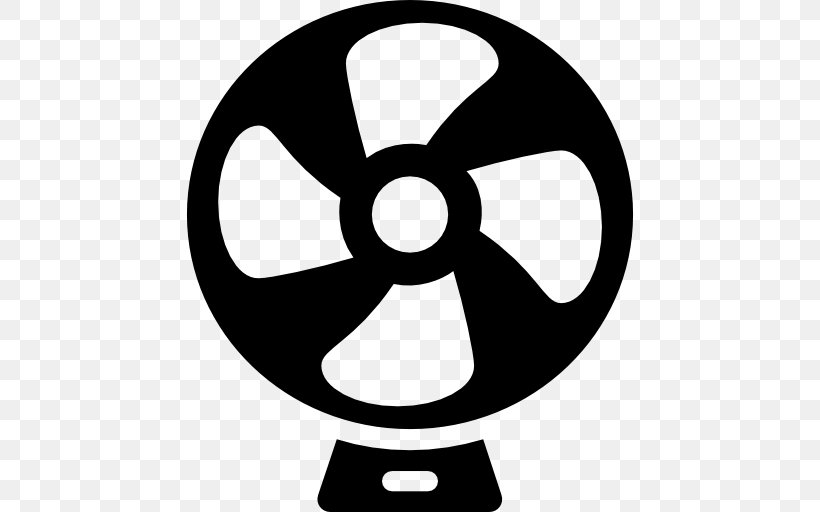 Fan Refrigeration Air Conditioning, PNG, 512x512px, Fan, Air Conditioning, Area, Black And White, Central Heating Download Free