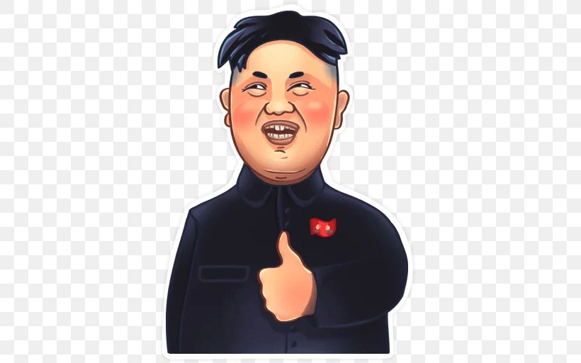 Kim Jong-un North Korea Telegram Sticker Politician, PNG, 512x512px, Kim Jongun, Cartoon, Cheek, Chin, Donald Trump Download Free