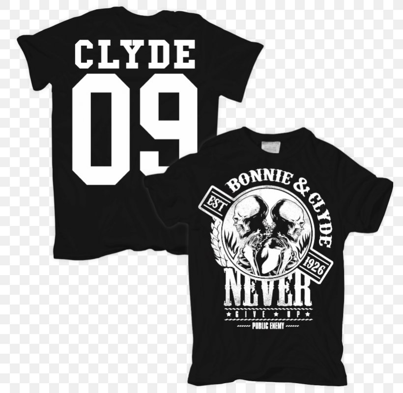 T-shirt Bonnie And Clyde Clothing Sweater Sleeve, PNG, 800x800px, Tshirt, Black, Bonnie And Clyde, Bonnie Parker, Brand Download Free