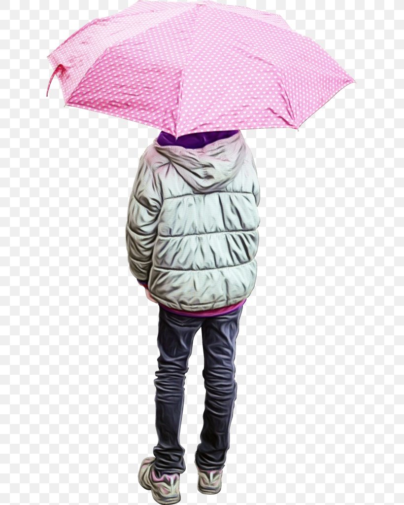 Umbrella Pink Outerwear Purple Rain, PNG, 631x1024px, Watercolor, Jacket, Magenta, Outerwear, Paint Download Free