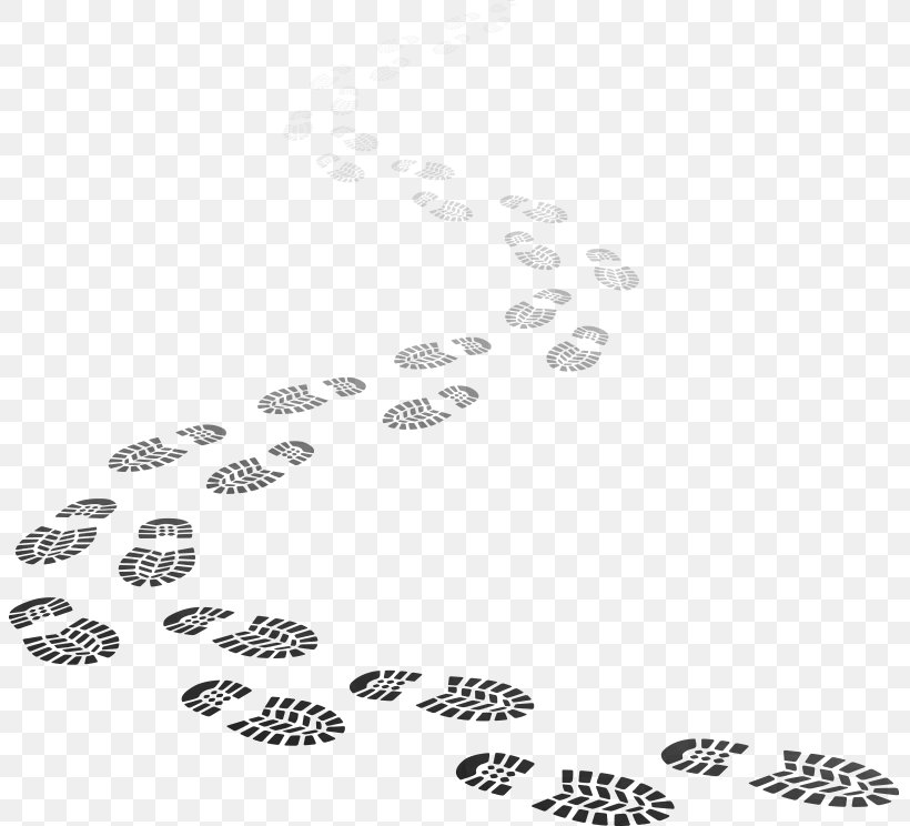 Footprint Royalty-free Walking Clip Art, PNG, 804x744px, Footprint, Area, Black, Black And White, Foot Download Free