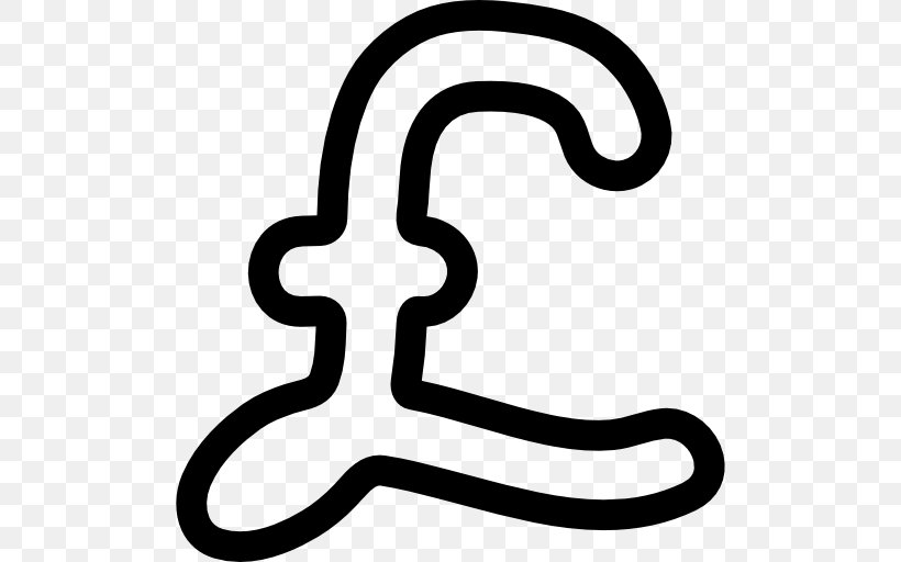 Pound Sign Currency Symbol Pound Sterling, PNG, 512x512px, Pound Sign, Area, Artwork, Black And White, Body Jewelry Download Free