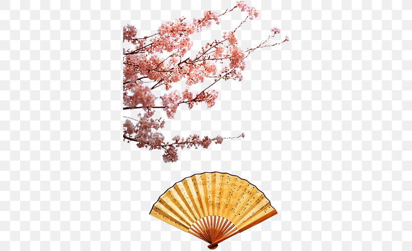 Hand Fan Clip Art, PNG, 500x500px, Hand Fan, Cherry Blossom, China, Chinoiserie, Decorative Fan Download Free