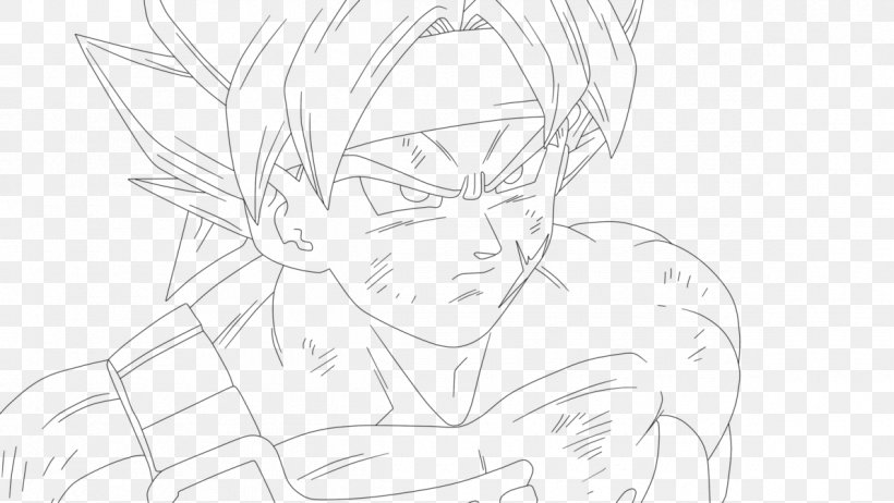 Bardock Goku Gohan Dragon Ball Heroes Line Art, PNG, 1190x671px, Watercolor, Cartoon, Flower, Frame, Heart Download Free