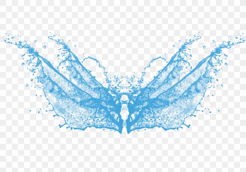 Blue Water Wings, PNG, 1000x700px, Water, Blue, Butterfly, Concepteur, Food Download Free