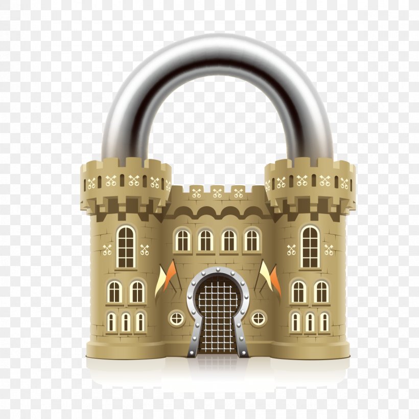 Middle Ages Padlock Castle Illustration, PNG, 1181x1181px, Middle Ages, Architectural Engineering, Building, Castle, Hardware Download Free