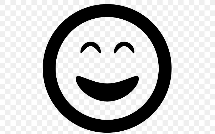 Emoticon Symbol, PNG, 512x512px, Emoticon, Area, Black And White, Emotion, Face Download Free
