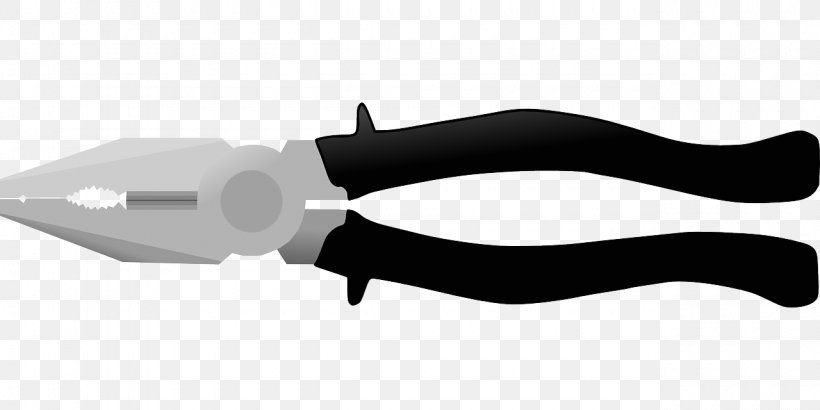 Diagonal Pliers Tool Pincers Tongs, PNG, 1280x640px, Diagonal Pliers, Black And White, Cold Weapon, Drawing, Forceps Download Free