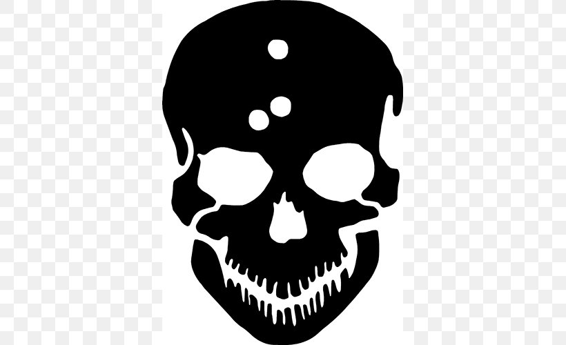 Wall Decal Skull Sticker Die Cutting, PNG, 500x500px, Decal, Black And White, Bone, Bumper Sticker, Color Download Free