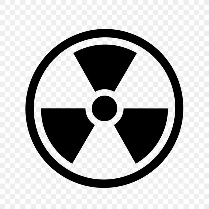 Nuclear Power Nuclear Weapon Biological Hazard Hazard Symbol Radioactive Decay, PNG, 1000x1000px, Nuclear Power, Area, Biological Hazard, Black And White, Brand Download Free