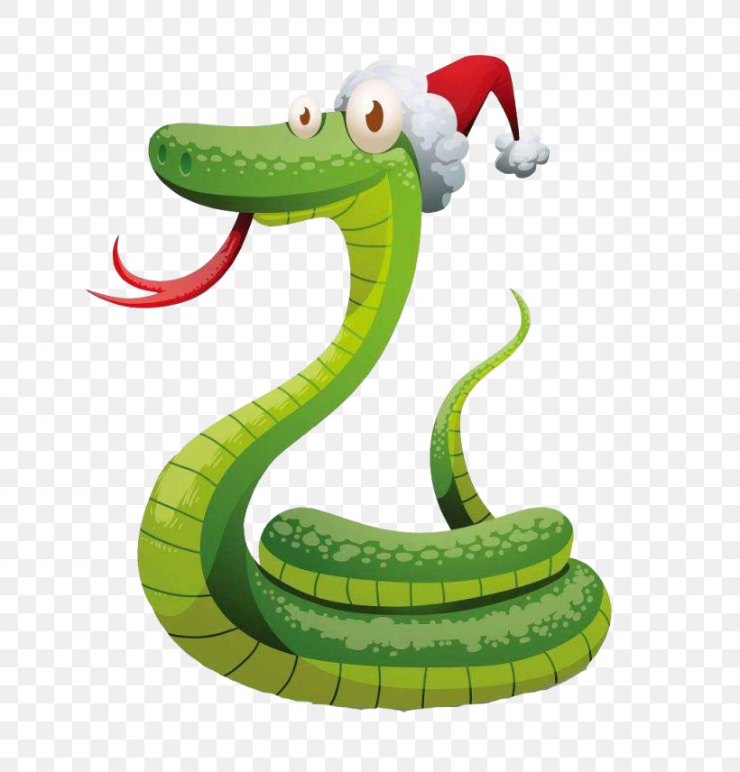 Snake Santa Claus Christmas Illustration, PNG, 1024x1070px, Snake,  Christmas, Green, Reptile, Royaltyfree Download Free