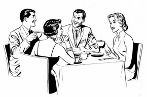 Cheerleader Stick Figure - Buffet Dinner Party Clip Art PNG