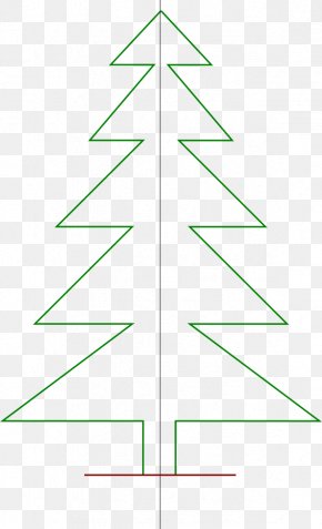 Christmas Tree - Christmas Tree Line Angle Point Pine PNG