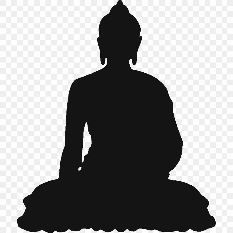 Buddhist Meditation Clip Art Buddhism, PNG, 1000x1000px, Meditation, Black And White, Buddhism, Buddhist Meditation, Dharma Download Free