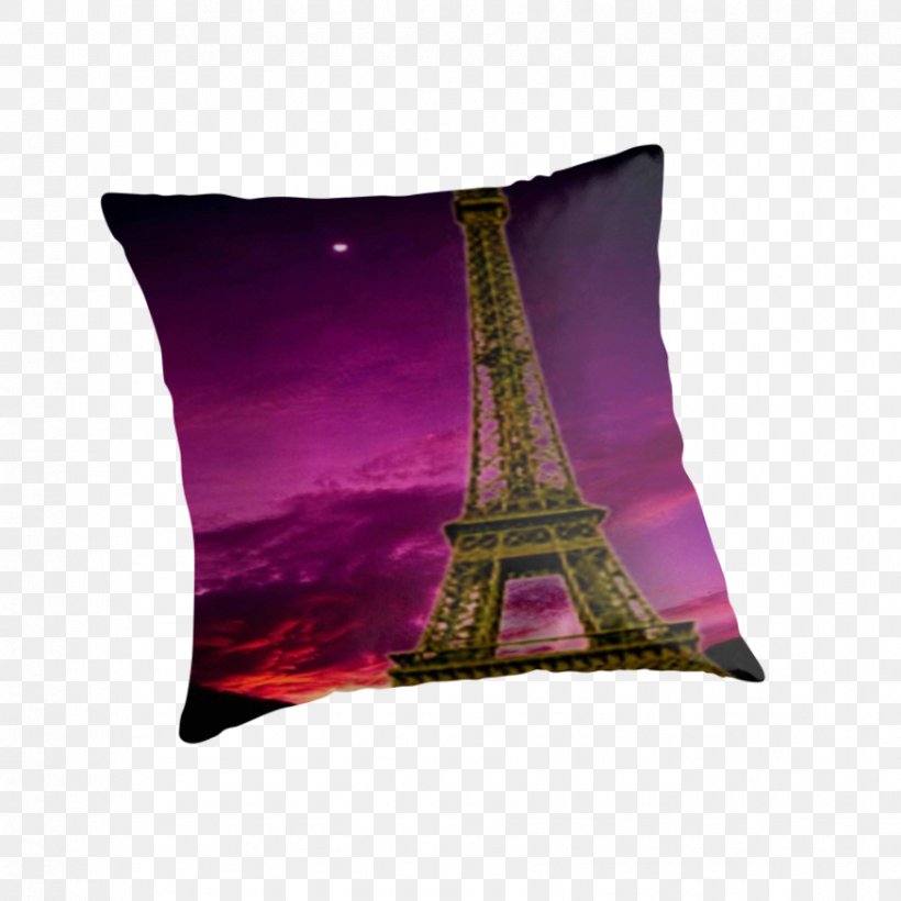 Eiffel Tower Throw Pillows Cushion Douchegordijn, PNG, 875x875px, Eiffel Tower, Clock, Curtain, Cushion, Douchegordijn Download Free