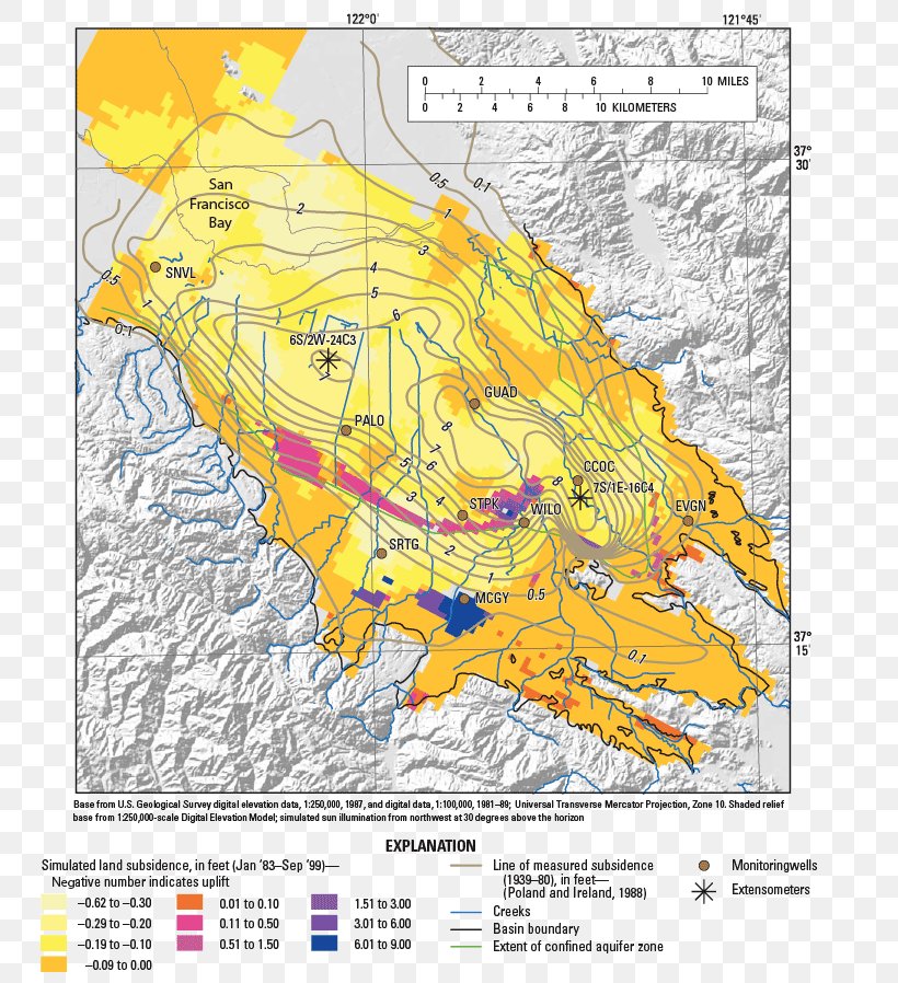 Santa Clara County, California Groundwater Subsidence United States