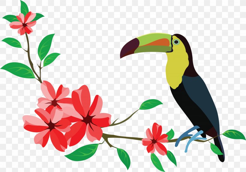 Simple Cross Stitch Flower Clip Art, PNG, 6332x4436px, Simple Cross Stitch, Beak, Bird, Branch, Coraciiformes Download Free