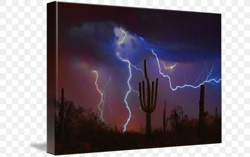 Gallery Wrap Lightning Canvas Art Thunder, PNG, 650x513px, Gallery Wrap, Arizona, Art, Canvas, Energy Download Free