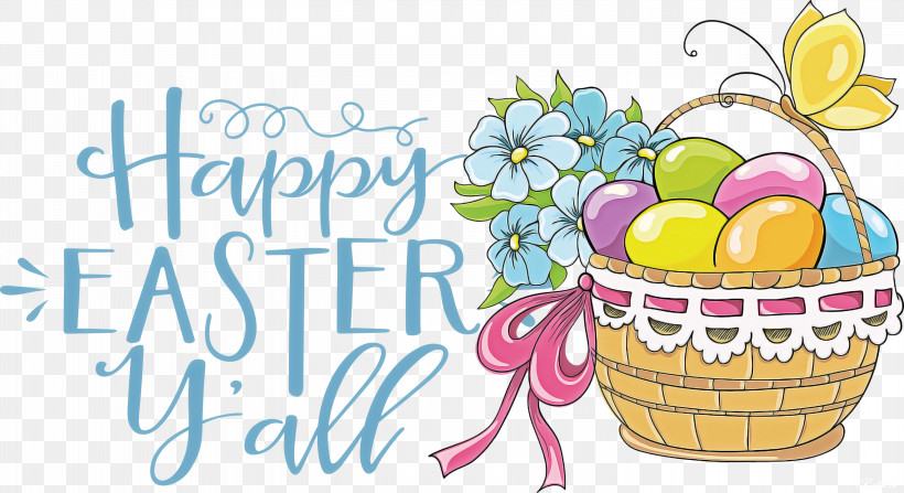 Happy Easter Easter Sunday Easter, PNG, 3000x1639px, Happy Easter, Basket, Drawing, Easter, Easter Basket Download Free