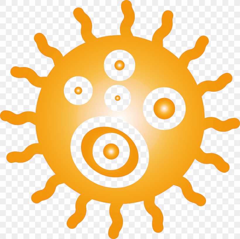 Bacteria Germs Virus, PNG, 3000x2997px, Bacteria, Circle, Germs, Virus, Yellow Download Free