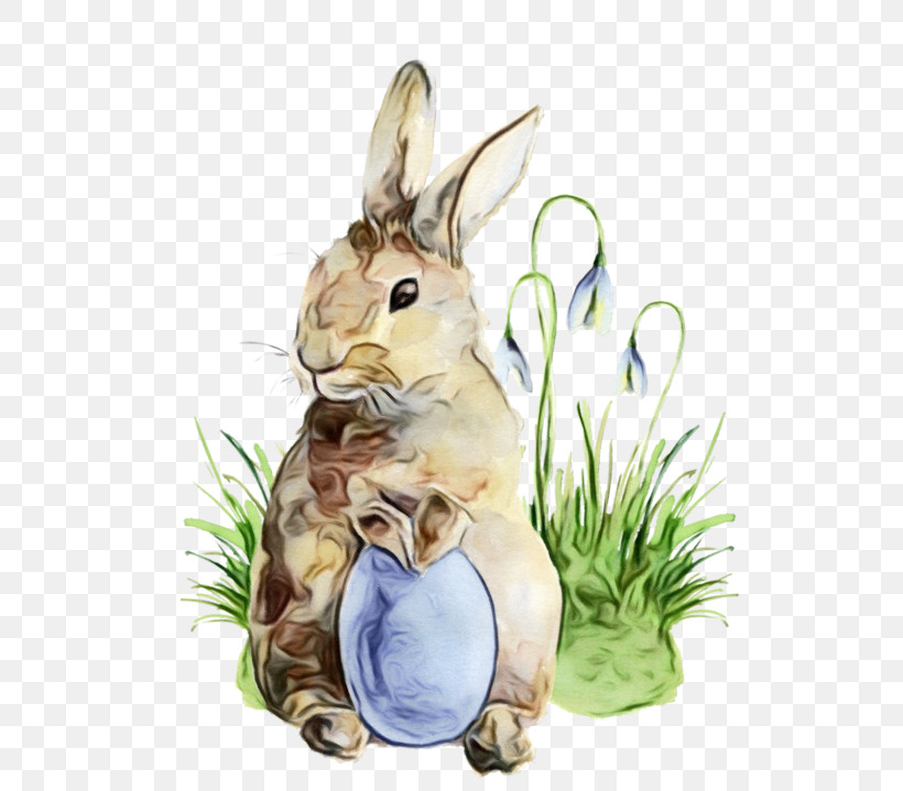 Easter Bunny, PNG, 600x719px, Watercolor, Animal Figure, Arctic Hare, Brown Hare, Easter Bunny Download Free