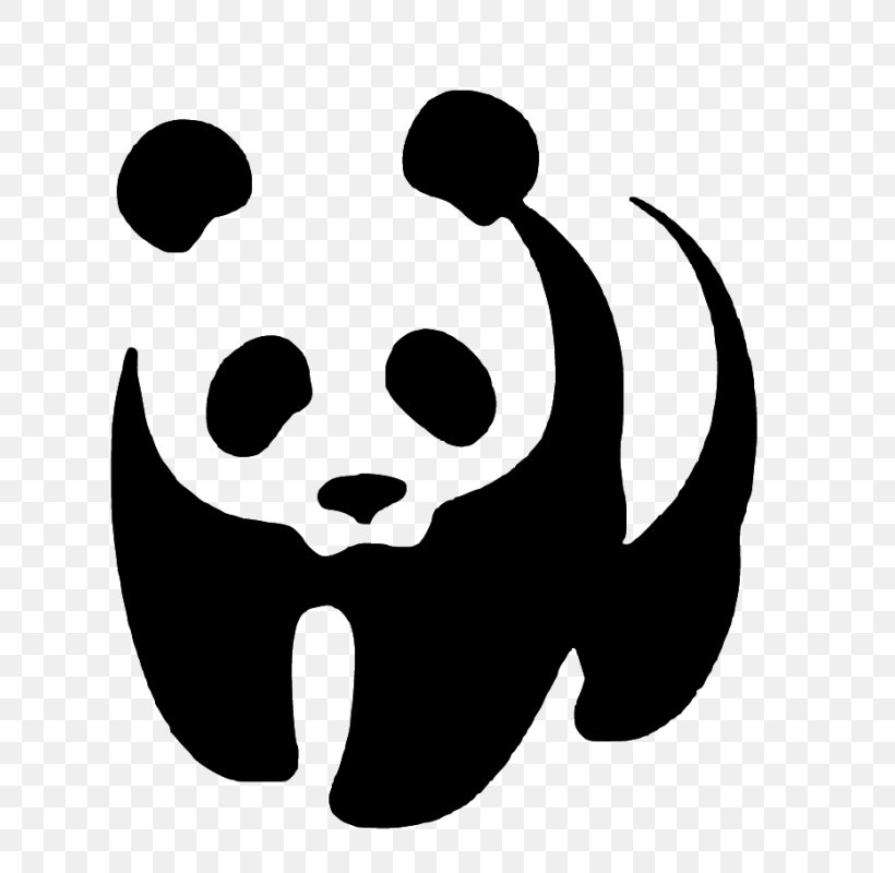 Giant Panda Bear Stencil World Wide Fund For Nature Logo, PNG, 800x800px, Giant Panda, Bear, Black, Black And White, Craft Download Free