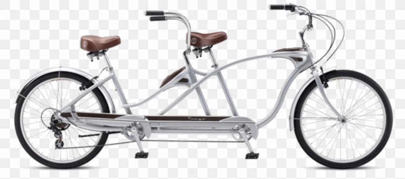 Schwinn Bicycle Company Cruiser Bicycle Tandem Bicycle Cycling, PNG, 5094x2250px, Bicycle, Automotive Exterior, Bicycle Accessory, Bicycle Cranks, Bicycle Drivetrain Part Download Free