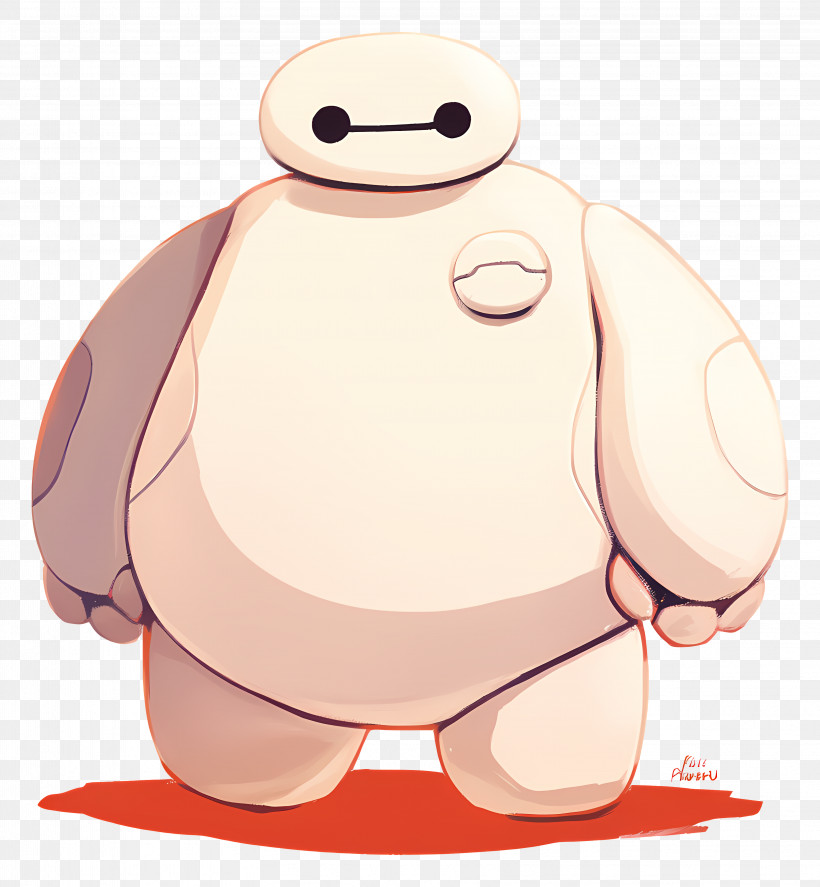 Baymax - Cute White Robot Cartoon Illustration PNG