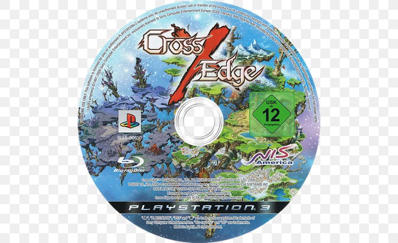 Cross Edge PlayStation 3 Role-playing Game Compile Heart Nippon Ichi Software, PNG, 500x500px, Cross Edge, Action Roleplaying Game, Compact Disc, Compile Heart, Dvd Download Free