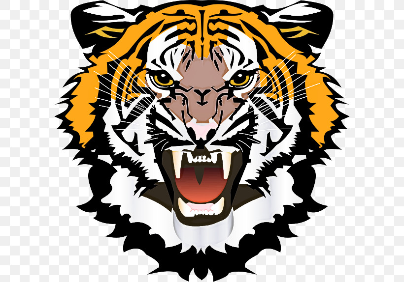 Tiger Bengal Tiger Roar Wildlife Head, PNG, 600x574px, Tiger, Bengal Tiger, Head, Roar, Siberian Tiger Download Free