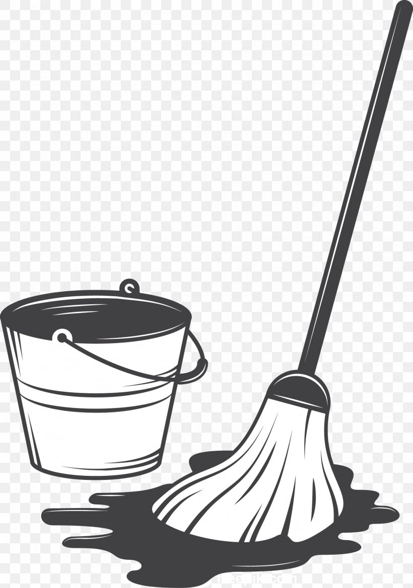 Cleaning Tool Illustration, PNG, 1423x2029px, Cleaning, Art, Black And  White, Broom, Cartoon Download Free