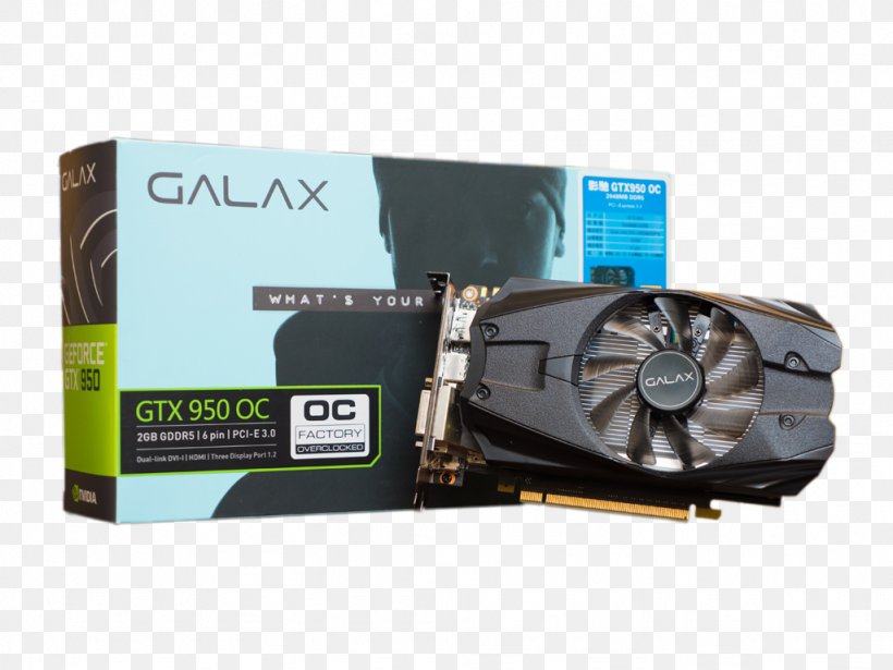 Graphics Cards & Video Adapters NVIDIA GeForce GTX 950 KFA2 NVIDIA GeForce GTX 750 Ti, PNG, 1024x768px, Graphics Cards Video Adapters, Brand, Digital Visual Interface, Electronic Device, Electronics Accessory Download Free