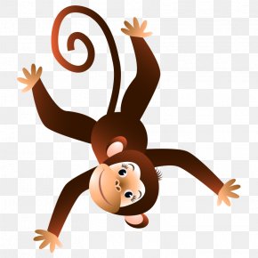 Cute Baby Monkey - Chimpanzee Vector Graphics Illustration Monkey Royalty-free PNG