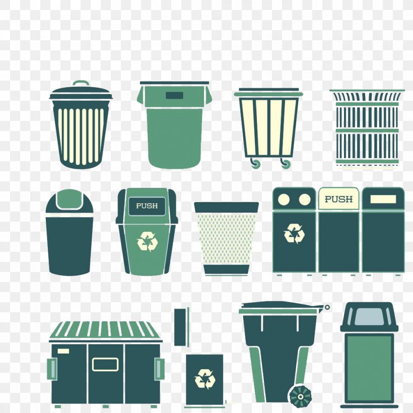 Rubbish Bins & Waste Paper Baskets Product Design Line, PNG, 1000x1000px, Rubbish Bins Waste Paper Baskets, Container, Green, Waste, Waste Container Download Free