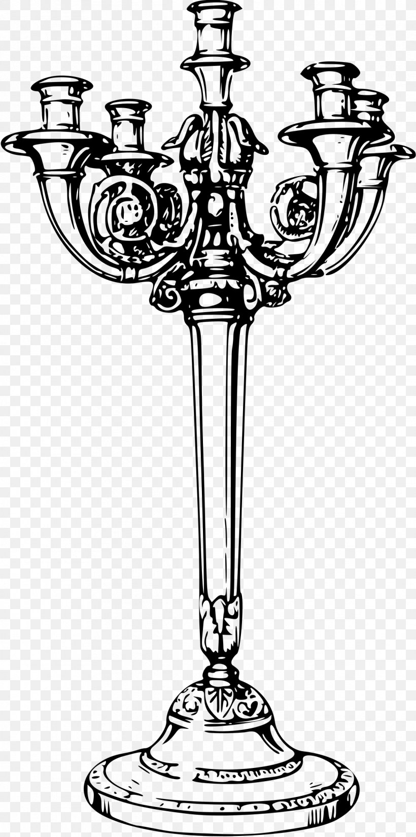 Candlestick Candelabra Clip Art, PNG, 1193x2400px, Candlestick, Black And White, Body Jewelry, Candelabra, Candle Download Free