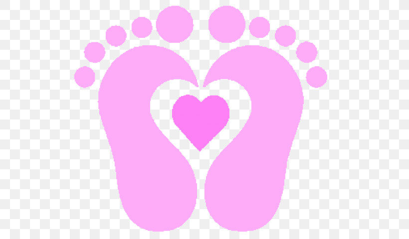 Footprint, PNG, 640x480px, Pink, Footprint, Heart, Love, Magenta Download Free