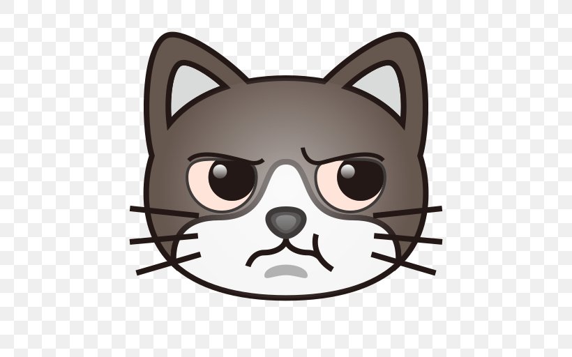 Kitten Cat Face With Tears Of Joy Emoji Emoticon, PNG, 512x512px, Kitten, Black, Carnivoran, Cartoon, Cat Download Free