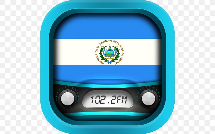 El Salvador FM Broadcasting Internet Radio Android, PNG, 512x512px, El Salvador, Am Broadcasting, Android, Aqua, Brand Download Free