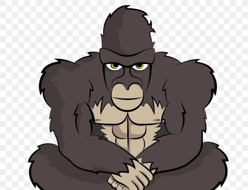 Gorilla Homo Sapiens Cartoon Carnivora, PNG, 1027x789px, Gorilla, Carnivora, Carnivoran, Cartoon, Fictional Character Download Free