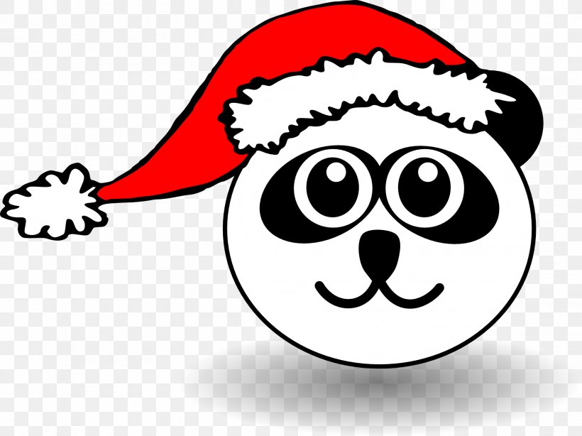 Santa Claus Dog Cartoon Clip Art, PNG, 1979x1482px, Santa Claus, Area, Black And White, Cartoon, Christmas Download Free