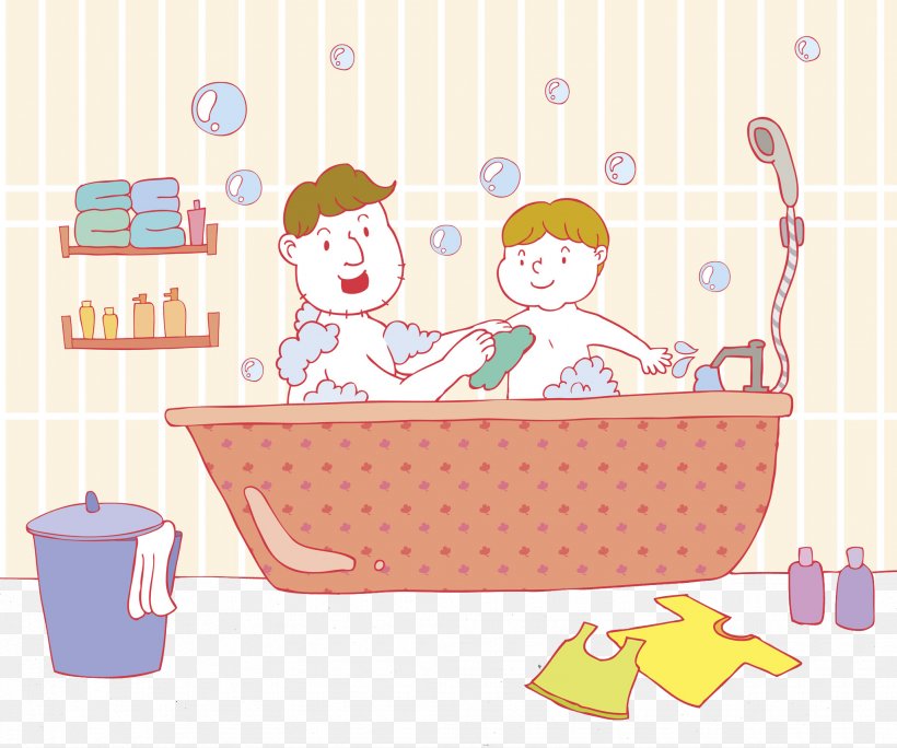 Bathing Bathtub Shower, PNG, 2045x1708px, Bathing, Area, Art, Bathtub, Cartoon Download Free