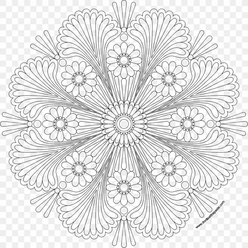 Sacred Yantra Coloring Book Black And White Mandala, PNG, 1600x1600px, Coloring Book, Adult, Area, Ausmalbild, Black And White Download Free