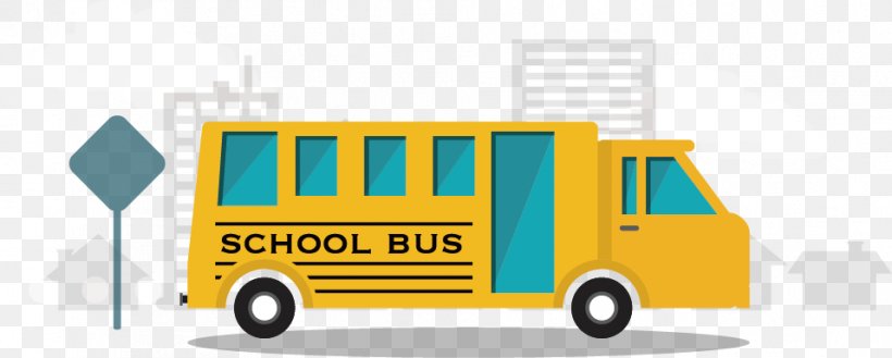 School Bus Yellow, PNG, 957x384px, Bus, Brand, Car, Cartoon, Commercial Vehicle Download Free
