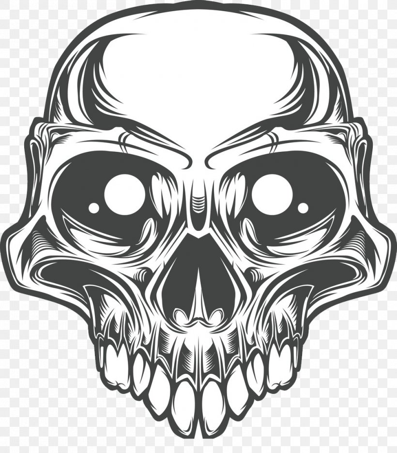 Skull Bone, PNG, 1000x1140px, Skull, Art, Black And White, Bone, Color Gradient Download Free