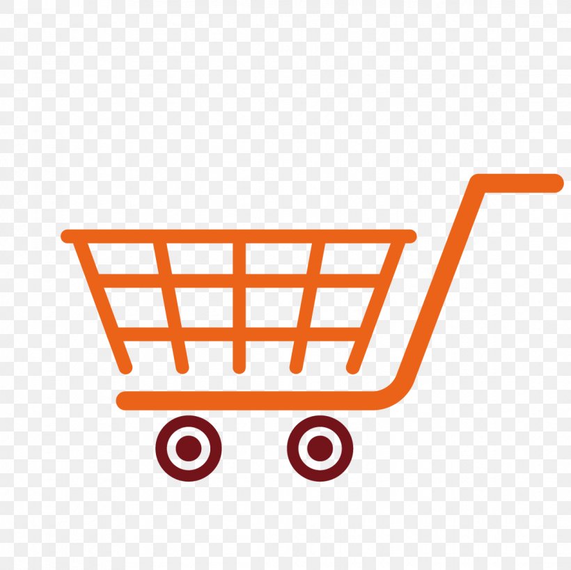 shopping cart with food clipart