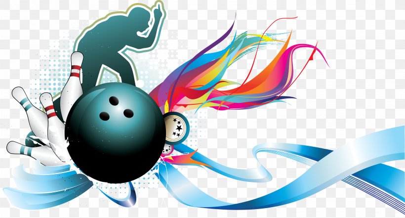 Ten-pin Bowling, PNG, 2921x1572px, Tenpin Bowling, Art, Blue, Bowling, Bowling Ball Download Free